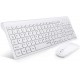 COMBO TECLADO Y MOUSE BLANCO GKM520