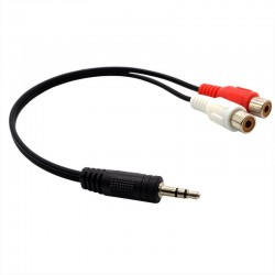CABLE 3.5MM A 2 RCA HEMBRA
